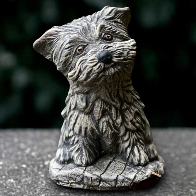 Garden Yorkie Statue Concrete Westie Dog Sculpture Cement Terrier Decor Handmade Front Door Ornament Lover Gift - image 1