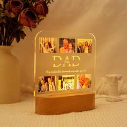 Personalized Photo Night Light, Custom Kids Name Gifts For Parents, Bedroom Christmas Gift Mom, Dad - thumbnail 3