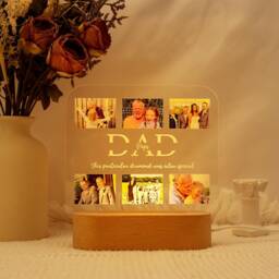 Personalized Photo Night Light, Custom Kids Name Gifts For Parents, Bedroom Christmas Gift Mom, Dad - thumbnail 2