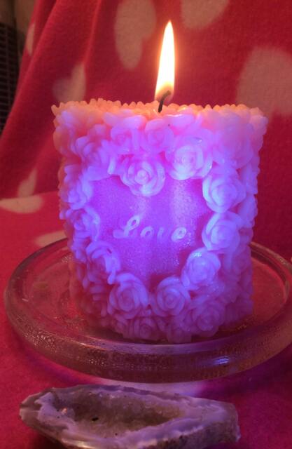 Beautiful Heart Beeswax Candle, Natural Yellow Or Red Other Colors - See Heart Meditation Candle Too - image 1