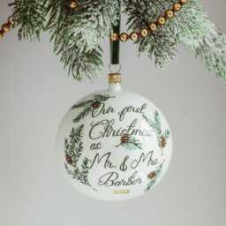 Our First Christmas As Mr & Mrs Ornament, Newlywed Married Ornament By Maerriment - thumbnail 2