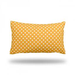 "Polka Dots On Yellow - Decorative Throw Pillow, Pillow Cover, Case Rectangle 13"" X 22" - thumbnail 1