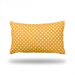 "Polka Dots On Yellow - Decorative Throw Pillow, Pillow Cover, Case Rectangle 13"" X 22" - thumbnail 2
