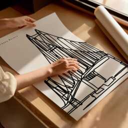 Humber Bridge Art Print/Hull Black & White Wall City Gift - thumbnail 2
