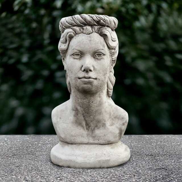 Stone Woman Head Statue Concrete Bust Figurine Cement Face Decoration Outdoor Ornament Head Lover Gift Modern Sculpture Yard Art - image 1