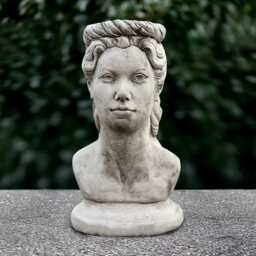 Stone Woman Head Statue Concrete Bust Figurine Cement Face Decoration Outdoor Ornament Head Lover Gift Modern Sculpture Yard Art - thumbnail 1