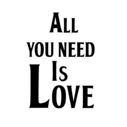 All You Need Is Love Wall Decal - Vinyl Art Stickers - thumbnail 3