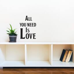 All You Need Is Love Wall Decal - Vinyl Art Stickers - thumbnail 2