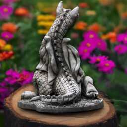 Stone Dragon Statue Concrete Figurine Cement Wildlife Decoration Outdoor Animal Sculpture Handmade Ornament Front Door - thumbnail 4
