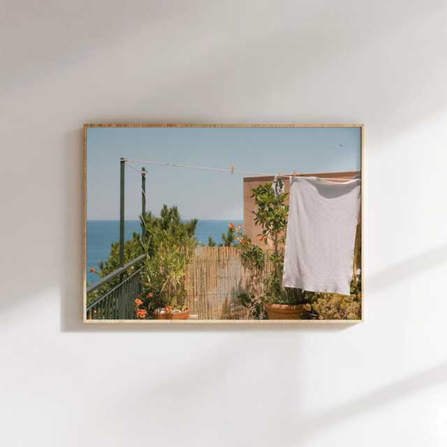 European Life Sant'ambrogio, Sicily Photography Print - Summer Art Print, Coastal Wall Decor, Travel Poster, Italy Photo - image 1