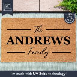 Custom Family Doormat - Name Rug Home Decor Personalized Closing Gift New Wedding - thumbnail 1