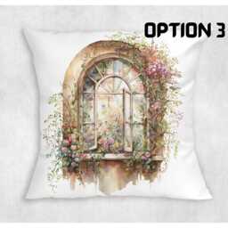 Coastal Window View Canvas Cushion Cover - Mediterranean Decor - thumbnail 3