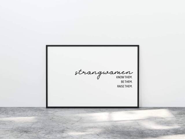 Quote Print - Strong Women Positive Motivational - image 1