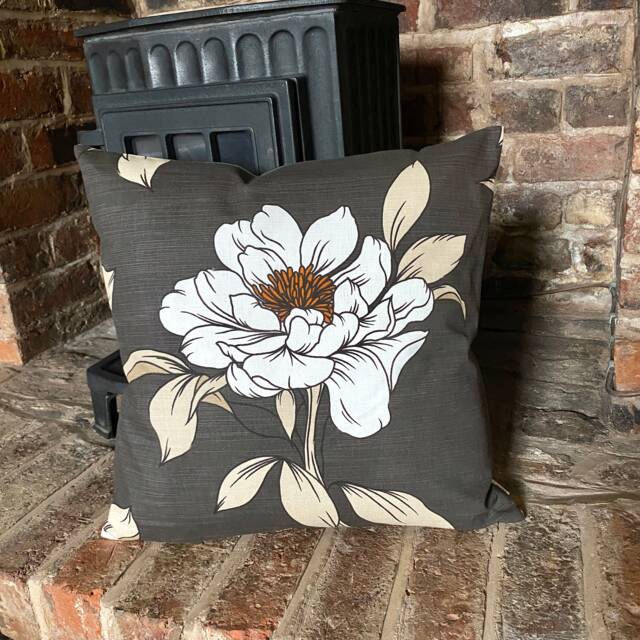 388. Handmade Ashley Wilde Brown Floral 100% Cotton Cushion Cover, Various Sizes