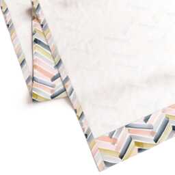Herringbone Curtain Panel - Watercolor Pink Chevron Boho Geometric Zig Zag Custom By Crystal_Walen - thumbnail 4