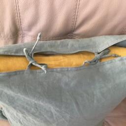 Linen Pillow Case With Ties/Soft Natural Linen Pillowcase/ Case. Pillow Cases Ties/standard, Queen, King - thumbnail 1