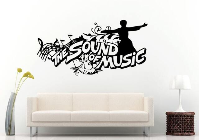 The Sound Of Music Notes Melody Dancing Person Man Dancer Wall Decal Vinyl Sticker Mural Room Decor L927 - image 1