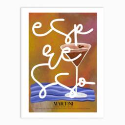 Espresso Martini Print - A4 Prints - A3 A2 Art Illustrated By Weezy Coffee Cocktail Mix Recipe Print, Design - thumbnail 2