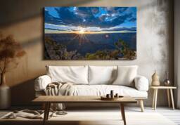 Grand Canyon Sunset Photo Print, Red Rock National Park Wall Art - thumbnail 1