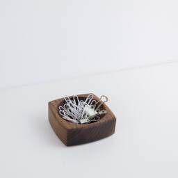 Magnetic Walnut Trinket Dish Home Office Organizer - thumbnail 4