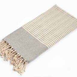 Soft Cotton Turkish Peshtemal Towel, Hand & Bath Size - thumbnail 3