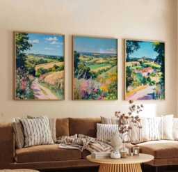 Set Of 3 West Sussex Posters, England Travel Prints, Coastal Wall Art Set, Chichester Decor Countryside Poster UK Gift For Home - thumbnail 1