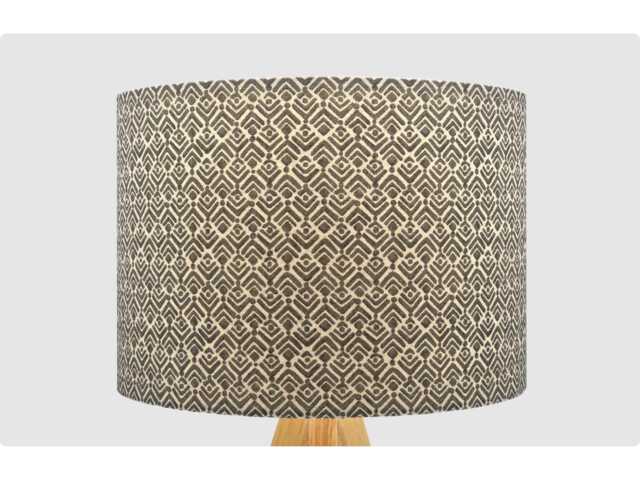 Dark Grey Beige Geometric Lampshade, Table Floor Lamp/Ceiling Pendant, Small Medium Large, 15cm 20cm 25cm 30cm 35cm 40cm, Drum Light Shade - image 1