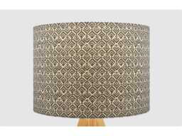 Dark Grey Beige Geometric Lampshade, Table Floor Lamp/Ceiling Pendant, Small Medium Large, 15cm 20cm 25cm 30cm 35cm 40cm, Drum Light Shade