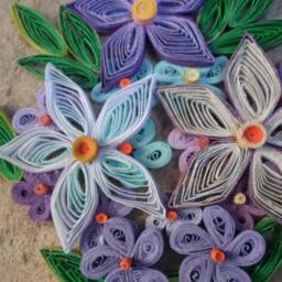 Quilled Paper Flower Wall Art Spring Floral Decoration - thumbnail 2