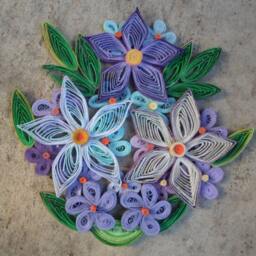 Quilled Paper Flower Wall Art Spring Floral Decoration - thumbnail 4