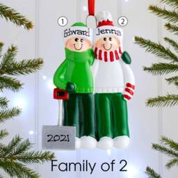 Personalised Christmas Tree Decoration Ornament - Snow Shovel Family - thumbnail 2
