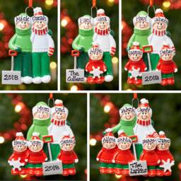 Personalised Christmas Tree Decoration Ornament - Snow Shovel Family