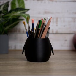 Penguin Pen Pot, Desk Organizer, Tidy, Pencil Stationery, Crayon Storage, Home Decor - thumbnail 3