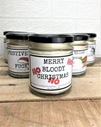 Rude Christmas Candle Merry Bloody Christmas, Secret Santa Gift - thumbnail 1