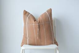 Handmade Hemp Pillow Cover Vintage Karen Tribal Design - 20x20 - thumbnail 1