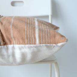 Handmade Hemp Pillow Cover Vintage Karen Tribal Design - 20x20 - thumbnail 3