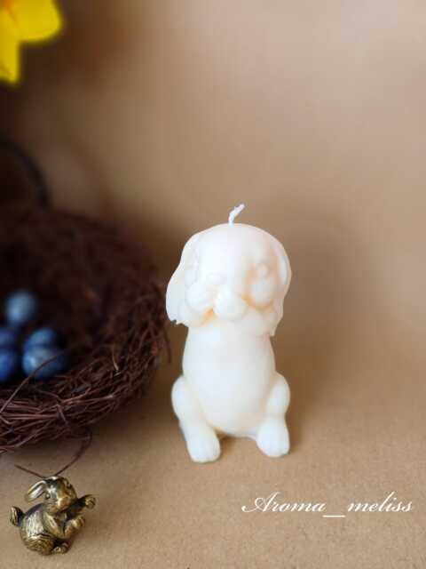 Easter Bunny Candle Soy Beeswax Blend, Home Decor - image 1
