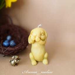Easter Bunny Candle Soy Beeswax Blend, Home Decor - thumbnail 3