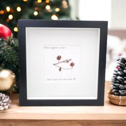 "Robin Memorial Pebble Art - ""Robins Appear When Loved Ones Are Near" - thumbnail 2