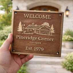 Custom Plaque For Wall Decor, New Home Sign, Family Name - thumbnail 1