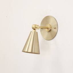 Brass Wall Sconce Light, Modern Brass Un-Lacquered Wall Sconce Minimal Light, Ul Listed, No.0076 - thumbnail 3