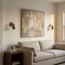 Brass Wall Sconce Light, Modern Brass Un-Lacquered Wall Sconce Minimal Light, Ul Listed, No.0076 - thumbnail 4