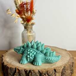 Dinosaur Candle - Dino Lover Gift Cute Decor Soy Wax Novelty Unique Figurine Handmade UK - thumbnail 3