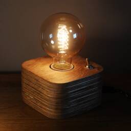 Handmade Wooden Edison Lamp Retro Table Lamp - thumbnail 3