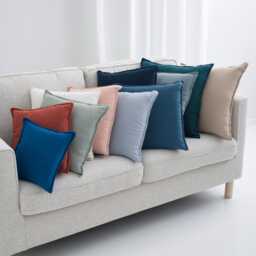 Washed Linen Cushioncase, Pure Linen Pillow Cover Zipper, Bed Cushioncover With Zip, Couch Or Sofa Pillowcase Color Softened Throw - thumbnail 3
