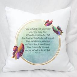 Personalised Butterfly Worry Cushion, Mental Wellbeing Gift - thumbnail 4