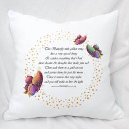 Personalised Butterfly Worry Cushion, Mental Wellbeing Gift - thumbnail 3