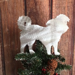Maltipoo, Morkipoo, Jackapoo, Designer Breed Dog Christmas Tree Topper, Gift, Metal, Jack Russell, Maltese, Poodle, Mixed Breeds Dog Lovers - thumbnail 2