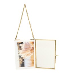 Real Brass Photo Frame/Recycled Glass & Portrait Frames Wall Hanging 4x6 Inches /10x15 cm - thumbnail 2