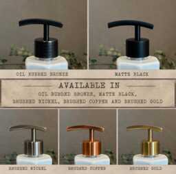 Replacement Pump For Stoneware Soap/ Lotion Dispensers - Brushed Nickel Copper Bronze Gold Black